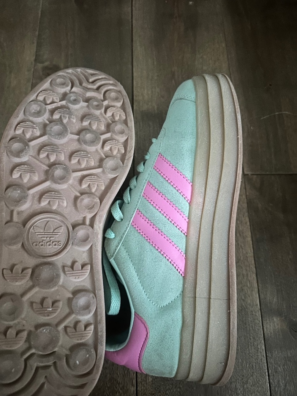 Adidas platformed gazelle